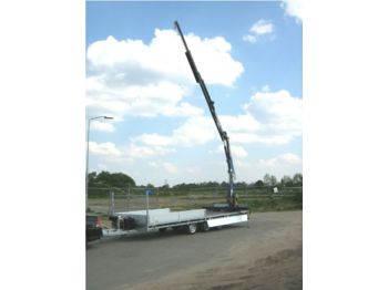 Dropside/ Flatbed trailer Hapert Azur 3500 with hydraulic crane: picture 1