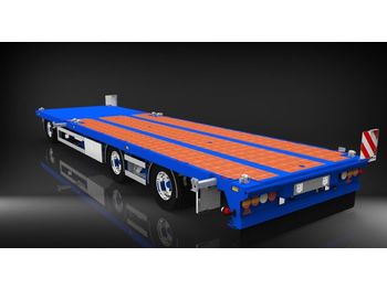 HRD 3 axle Achs light trailer drawbar ext tele  - Low loader trailer