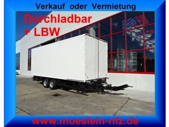 Closed box trailer Möslein Tandem Koffer mit Ladebordwand 1,5 t und Durchla: picture 1