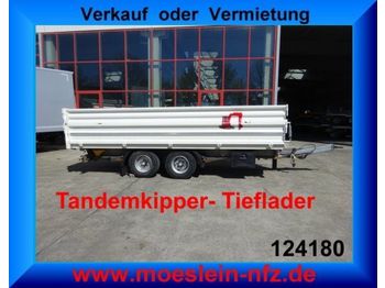 Tipper trailer Möslein Tandemkipper Tieflader + Aufsatzbordwänden,  Wen: picture 1