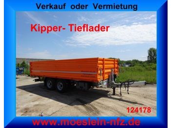 Tipper trailer Möslein Tandemkipper Tieflader,  Aufsatzbordwänden  Weni: picture 1