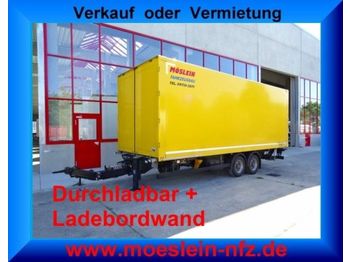 Closed box trailer Möslein Tandemkoffer, Ladebordwand 1,5t und Durchladbar: picture 1