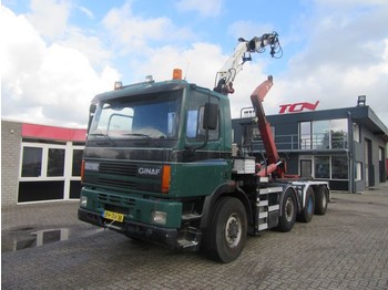 Ginaf M 4345-TS 8X6 HOOKLIFT + CRANE - Container transporter/ Swap body truck