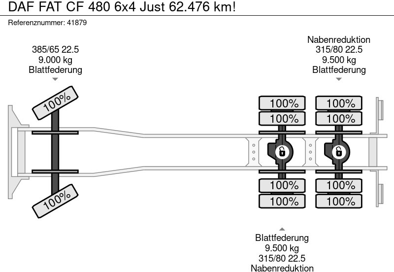 Hook lift truck DAF FAT CF 480 6x4 Just 62.476 km!: picture 13