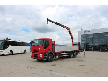 Dropside/ Flatbed truck, Crane truck Iveco STRALIS ACTIVE DAY 420, 6x2, PALFINGER PK10000: picture 1