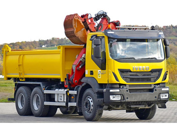 Tipper, Crane truck Iveco TRAKKER 360 * Kipper 4,90m* HMF 1444-Z2/FUNK*6x4: picture 4