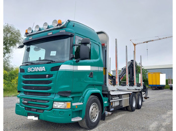 Scania R450 Holz Kran 6x4 Loglift F96S 79 - Logging truck