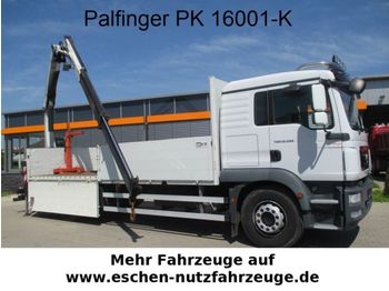 Dropside/ Flatbed truck MAN TGM 18.290 L, Euro 5, Palfinger PK 16001 Kran: picture 1