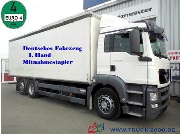 Curtain side truck MAN TGS 26.330 SchiebplaneL.+R. Deutscher LKW 1.Hand: picture 1