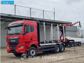 New Logging truck, Crane truck MAN TGS 33.510 6X4 NEW! Palfinger Epsilon Q150Z96 Retarder Euro 6: picture 3
