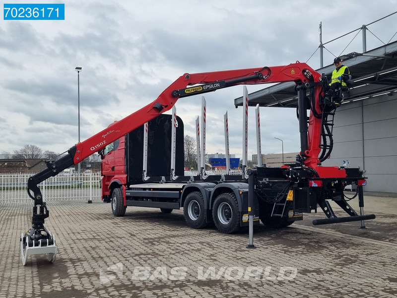 New Logging truck, Crane truck MAN TGS 33.510 6X4 NEW! Palfinger Epsilon Q150Z96 Retarder Euro 6: picture 6