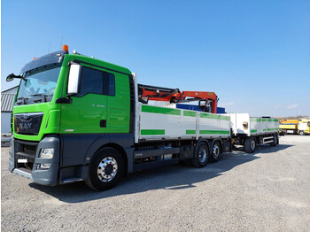 Dropside/ Flatbed truck, Crane truck MAN TGX 26.520 Pritsche + Kran Palfinger 20001L: picture 1