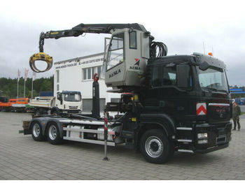 Hook lift truck, Crane truck MAN TG-S 26.400 BL Abrollkipper+Kran mit hydr.Kabine: picture 1