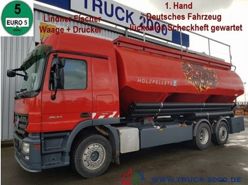 Tanker truck Mercedes-Benz 2544 28 m³ Lindner Fischer Silo Pellets Staub: picture 1