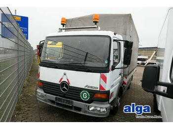 Curtain side truck Mercedes-Benz 815 Atego, AHK, Kugel, 3. Sitz, 5200mm lang: picture 1