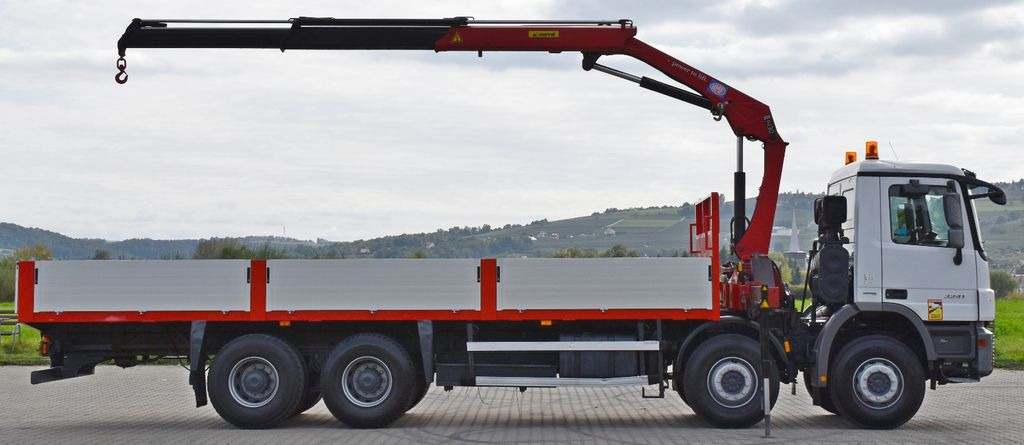 Crane truck, Dropside/ Flatbed truck Mercedes-Benz ACTROS 3241 *HMF 1430 - K2/FUNK * TOPZUSTAND: picture 5