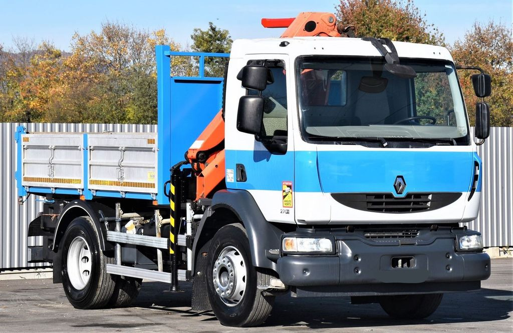 Tipper, Crane truck Renault MIDLUM 270 DXI *TIPPER 3,50m *PK 8501-K/FUNK: picture 4