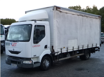 Curtain side truck RENAULT Midlum 180