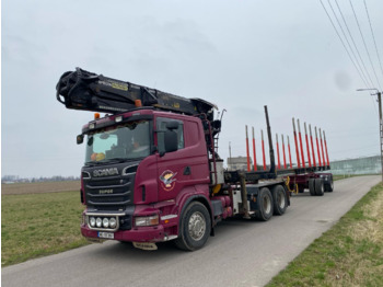 SCANIA R500 - Logging truck, Crane truck: picture 1