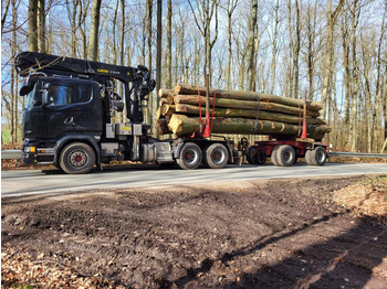 SCANIA R730 - Logging truck, Crane truck: picture 3