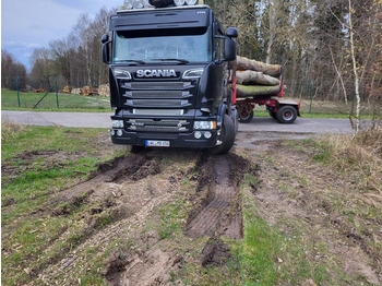 SCANIA R730 - Logging truck, Crane truck: picture 2