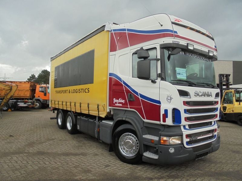 Curtain side truck Scania R500 V8 + Euro 5 + Retarder + Lift + 6x2: picture 3