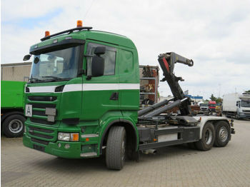 Hook lift truck Scania R 400 6x2 Abrollkipper Meiller Schub+Knickhaken: picture 1