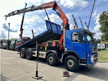 Volvo FM 420 8x4 KIPPER + KRAAN PALFINGER PK 29002 E (6x) - MANUEEL - NAAFREDUCTIE - RADIO - GOEDE STAAT - Tipper