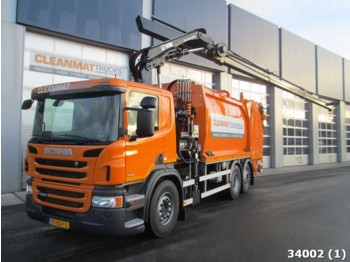 Garbage truck Scania P280 Euro 6 Hiab 21 ton/meter laadkraan: picture 1