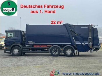 Garbage truck for transportation of garbage Scania P320 6x2 Faun Variopress 22m³+Zoeller Schüttung: picture 1