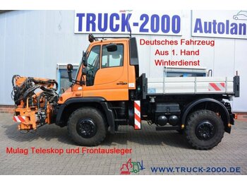Utility/ Special vehicle, Dropside/ Flatbed truck Unimog U400 4x4 Teleskop + Frontausleger Wechsellenkung: picture 1