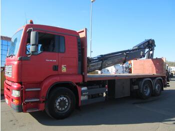 Dropside/ Flatbed truck, Crane truck MAN TGA 26.430: picture 2