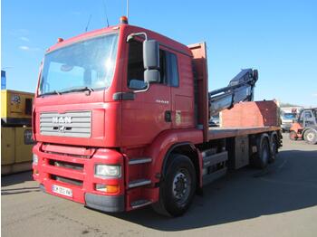 Dropside/ Flatbed truck, Crane truck MAN TGA 26.430: picture 3