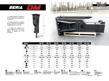 New Hydraulic hammer for Excavator DEMOQ DM2200 Hydraulic breaker 1800 kg: picture 3