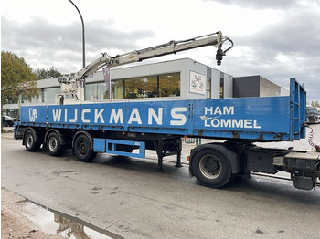 Dropside/ Flatbed semi-trailer Kwb STEENOPLEGGER KRAAN HIAB R130-F2 - 2x EXT + ROTATOR -  2x STUURASSEN - SCHIJFREMMEN - SAF ASSEN: picture 5