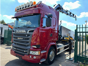 Hook lift truck, Crane truck Scania R580 6X2 V8 HOOKLIFT + CRANE HIAB 211 E-4 HIPRO - ROTATOR - RETARDER - ALCOA ALU - RADIO - NL TRUCK: picture 3