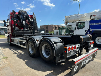 Hook lift truck, Crane truck Scania R580 6X2 V8 HOOKLIFT + CRANE HIAB 211 E-4 HIPRO - ROTATOR - RETARDER - ALCOA ALU - RADIO - NL TRUCK: picture 5