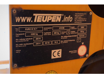 Truck with aerial platform Teupen EURO B16T As-Is, Driving Licence B/3, Diesel, 16m: picture 5 Truck with aerial platform Teupen EURO B16T As-Is, Driving Licence B/3, Diesel, 16m: picture 5