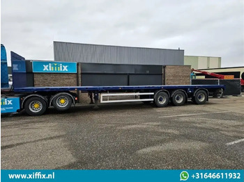 Dropside/ Flatbed semi-trailer Doll 3-ass. Vlakke uitschuifbare oplegger / Naloop gestuurd / 14090: picture 4