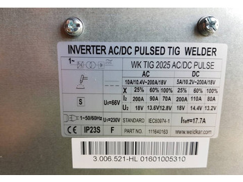 Welding equipment Spawarka Tig CEBORA WK 2025 AC/DC Puls, 200 A: picture 2