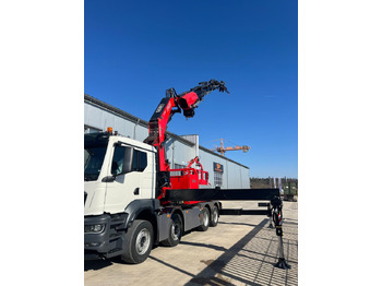 Dropside/ Flatbed truck, Crane truck MAN 8x4 mit F1150RA.2.28 L616 Winde, 2.per. Korb: picture 5