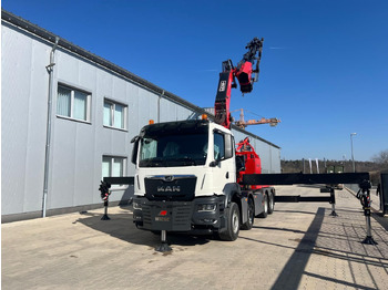 Dropside/ Flatbed truck, Crane truck MAN 8x4 mit F1150RA.2.28 L616 Winde, 2.per. Korb: picture 4