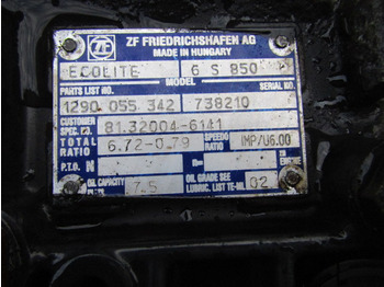 Gearbox for Truck MAN TGL ZF65850 ECOLITE GEARBOX: picture 3