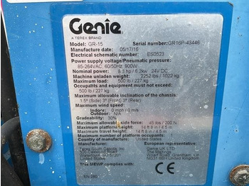 Vertical mast lift Genie GR15: picture 5