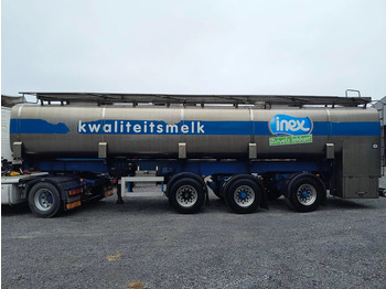 Tanker semi-trailer for transportation of milk Mafa INSULATED INOX TANK 29000L 3 COMP - PUMP/COUNTER - 2 STEERING AXLES: picture 2