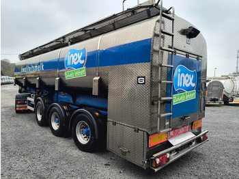 Tanker semi-trailer for transportation of milk Mafa INSULATED INOX TANK 29000L 3 COMP - PUMP/COUNTER - 2 STEERING AXLES: picture 3