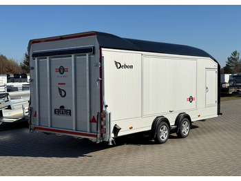 New Autotransporter trailer DEBON Debon C2000 - zamknięta przyczepa do przewozu aut, 550 x 215 cm, 3500kg, felgi ALU, wciągarka elektryczna: picture 4