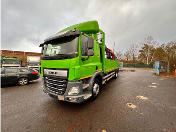 Dropside/ Flatbed truck, Crane truck DAF CF 370 mit Kran Klima Tempomat: picture 3