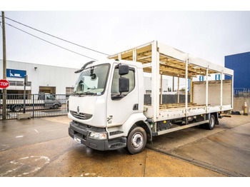 Curtain side truck RENAULT Midlum 180