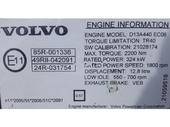 Engine for Truck Volvo D13A440 EC06 Volvo FM, FMX: picture 2